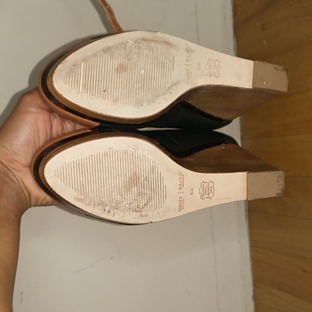 White house | Black Market "Moriah" black vachetta wedge - Picture 6 of 11